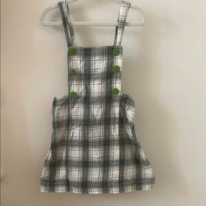 Plaid Kids Overall Dress